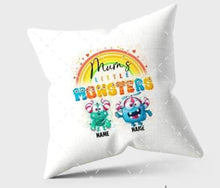 Load image into Gallery viewer, Mum&#39;s little monsters cushion
