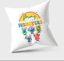 Load image into Gallery viewer, Mum&#39;s little monsters cushion
