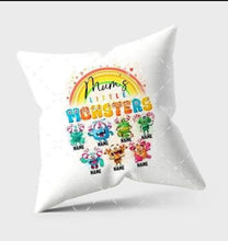 Load image into Gallery viewer, Mum&#39;s little monsters cushion
